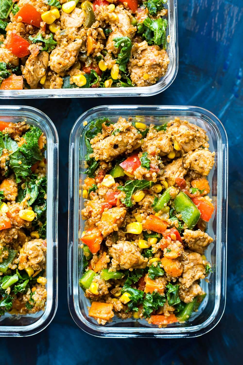 Sweet Potato Kale Quinoa Meal Prep Bowls | 25+ healthy meal prep ideas
