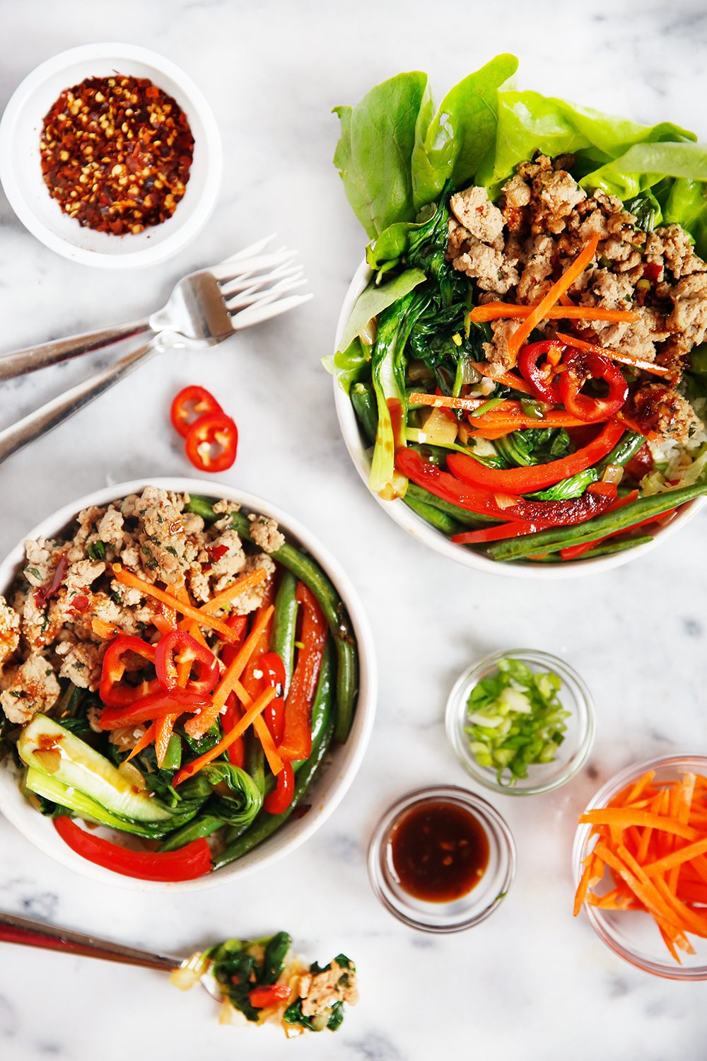 Thai Basil Turkey Bowls | 25+ healthy meal prep ideas