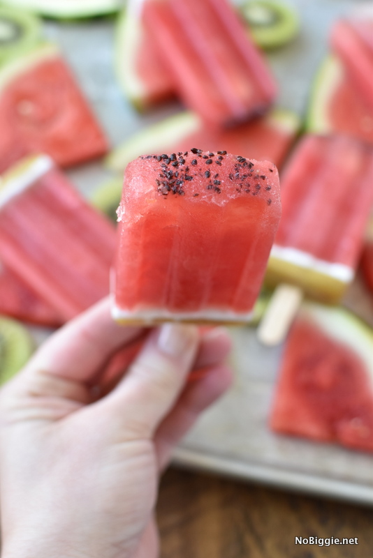 Watermelon kiwi popsicles | NoBiggie.net