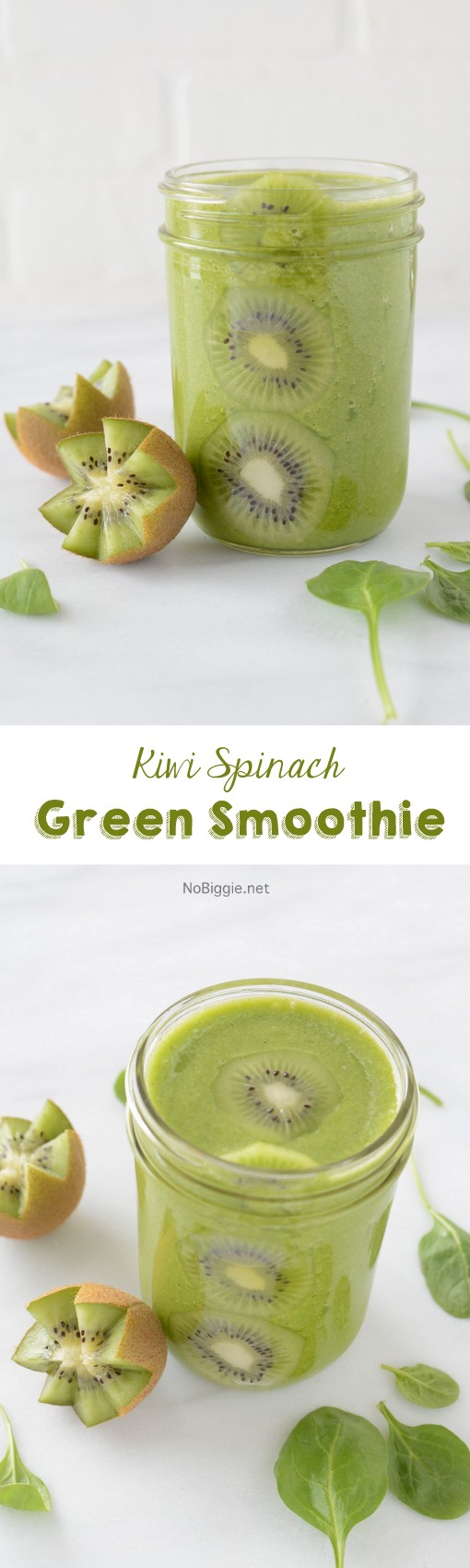 kiwi spinach smoothie | NoBiggie.net