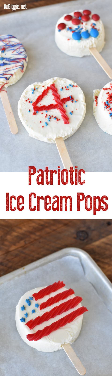 Patriotic Ice Cream Pops for kids | NoBiggie.net