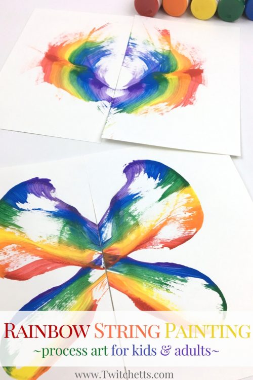 Rainbow String Painting | 25+ MORE Summer Crafts for Kids