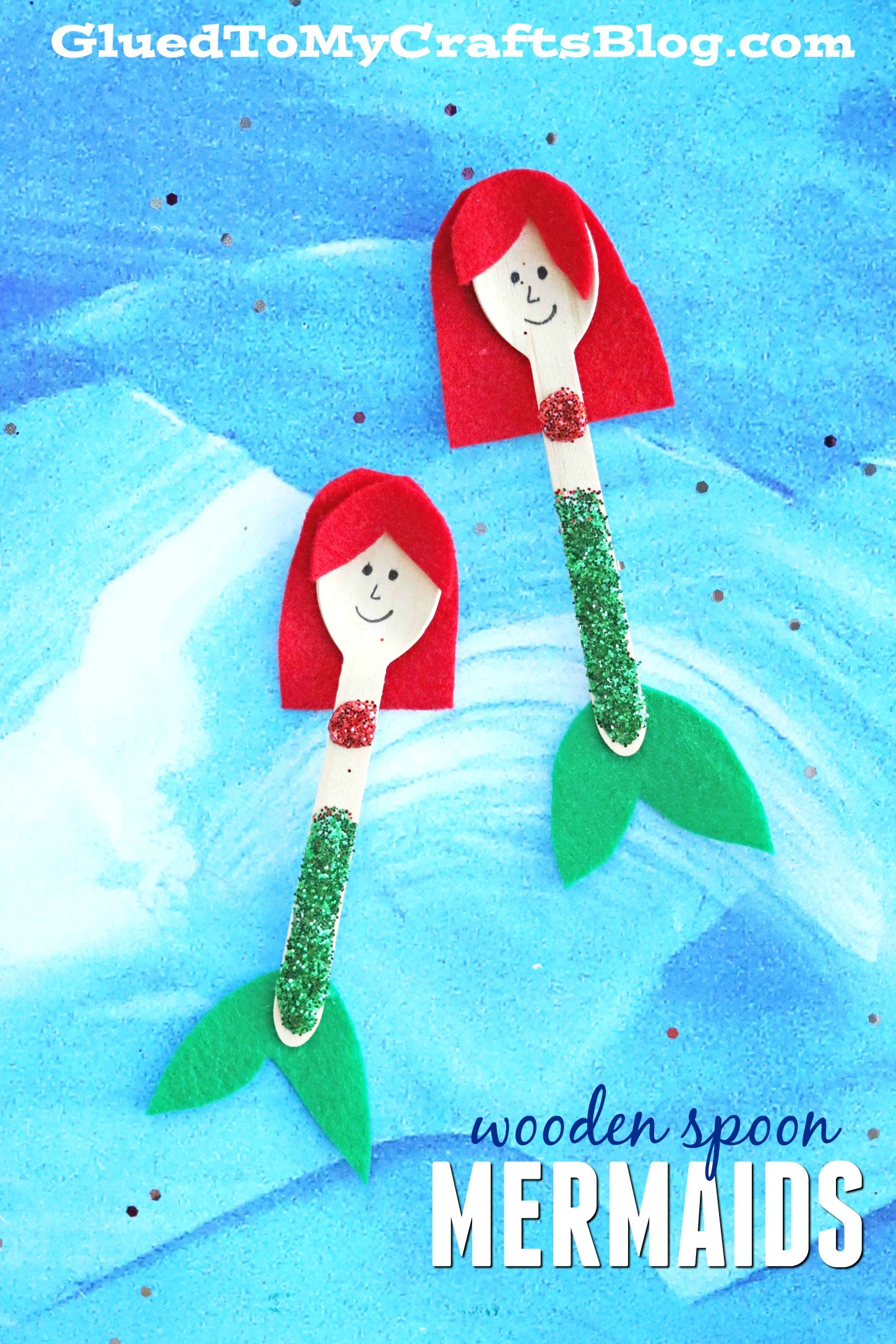 Wooden Spoon Mermaid | 25+ MORE Summer Crafts for Kids