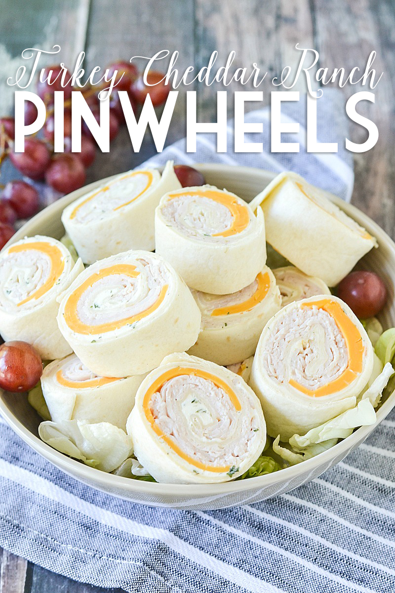 Turkey Cheddar Ranch Pinwheels | 25+ Rollups and Pinwheels