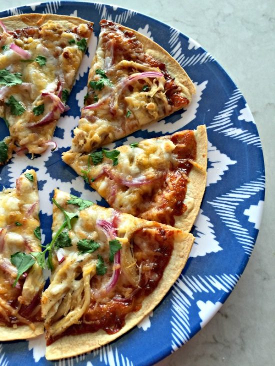 BBQ Chicken Tortilla Pizza | 25+ Creative Pizza Crusts