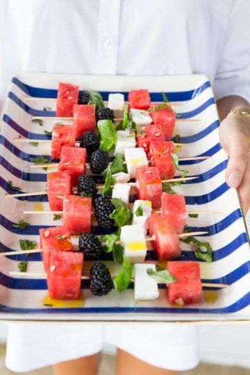Watermelon Skewers | 25+ Easy No Cook Appetizers