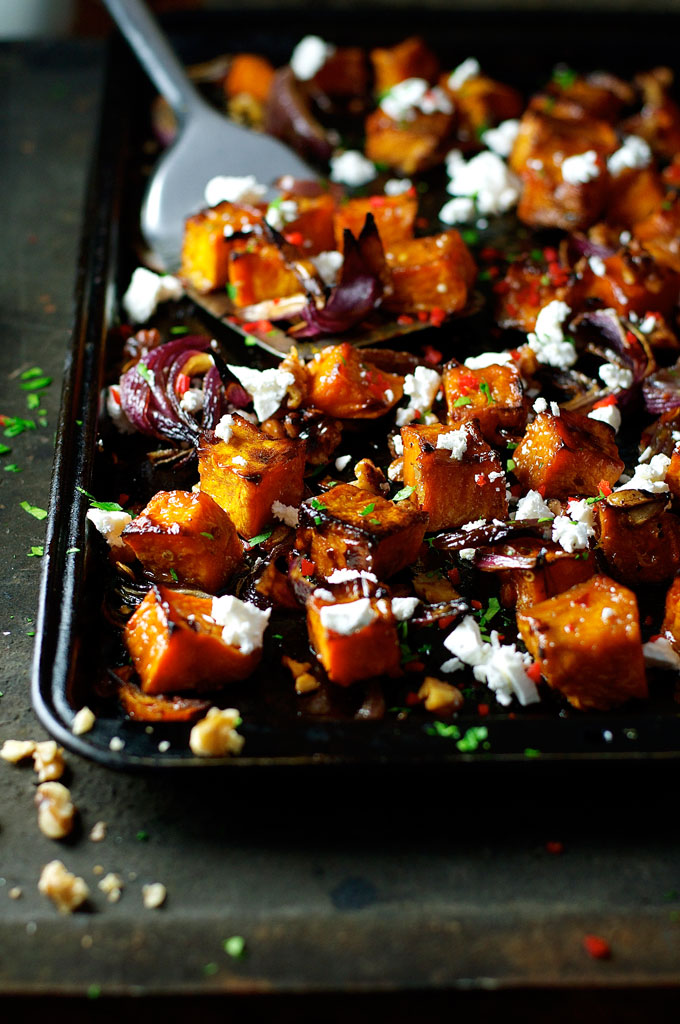 Raosted Pumpkin with Maple, Chili and Feta | 25+ Savory Pumpkin Recipes