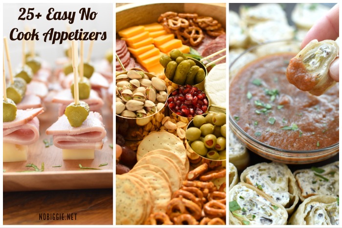 25+ easy no cook appetizers | NoBiggie.net