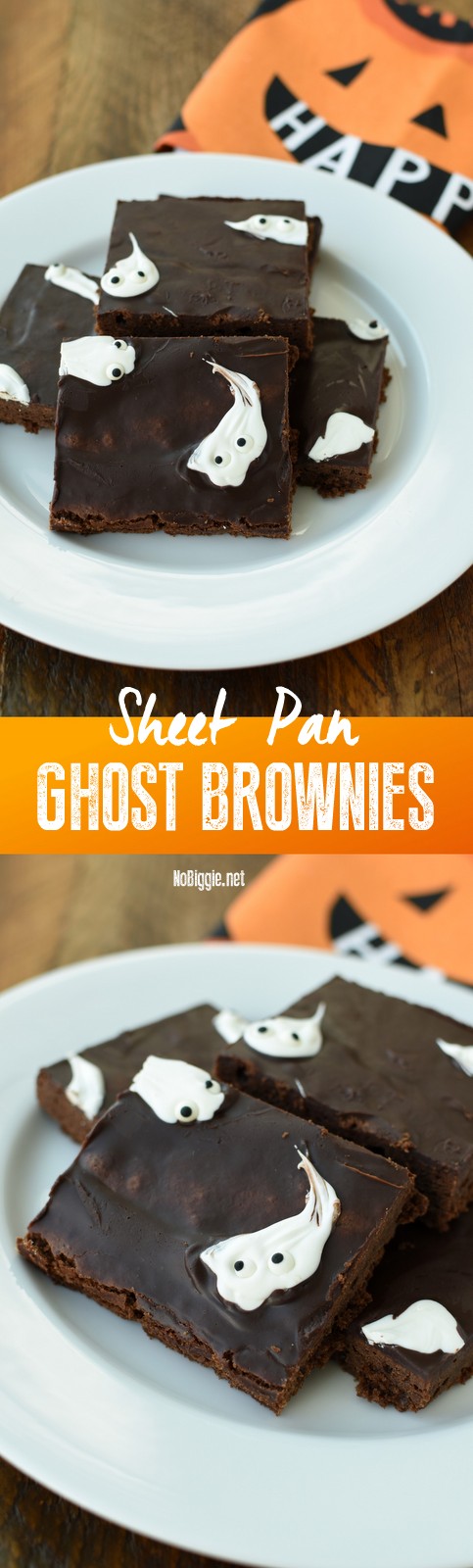 sheet pan ghost brownies | NoBiggie.net