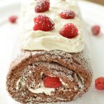Chocolate Raspberry Angel Food Cake Roll | NoBiggie.net