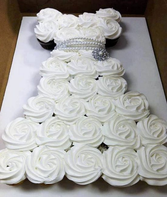 Dress Cupcake Cake | 25+ Cupcake Birthday Cake Ideas