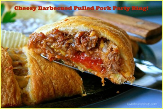 Cheesy BBQ Pulled Pork Ring | 25+ Food Party Ring Ideas