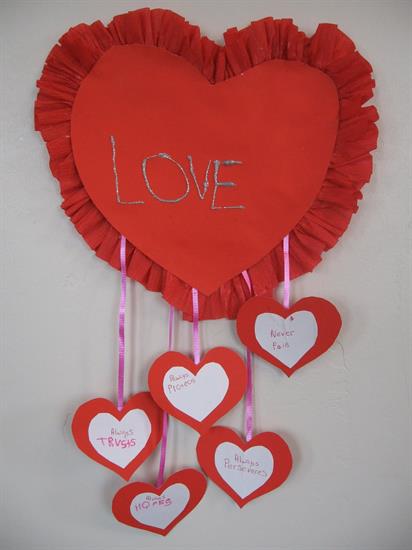 Heart Mobile | 25+ Valentine Crafts for Kids