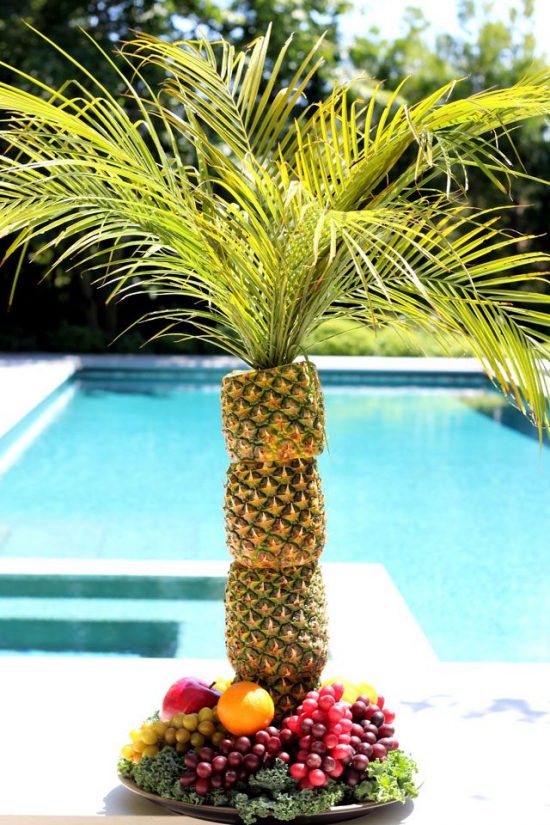 Pineapple Palm Tree Serving Tray | 25+ Hawaiian Party Foods