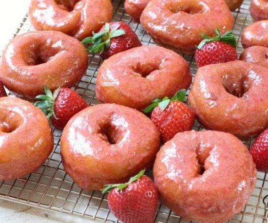 Strawberry Glazed Donuts | 25+ Donut Recipes