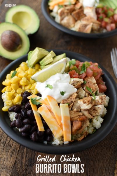 grilled chicken burrito bowls