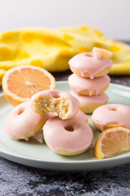 Mini Pink Lemon Donuts | 25+ Lemonade Stand Ideas