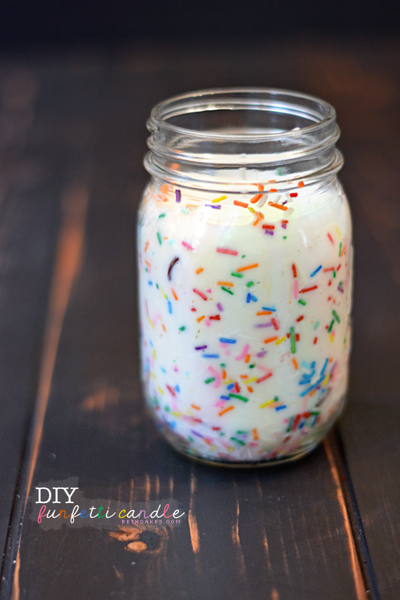 DIY Fun Confetti Candles | 25+ Confetti Party Ideas