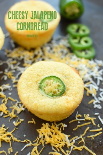 cheesy jalapeño cornbread muffins