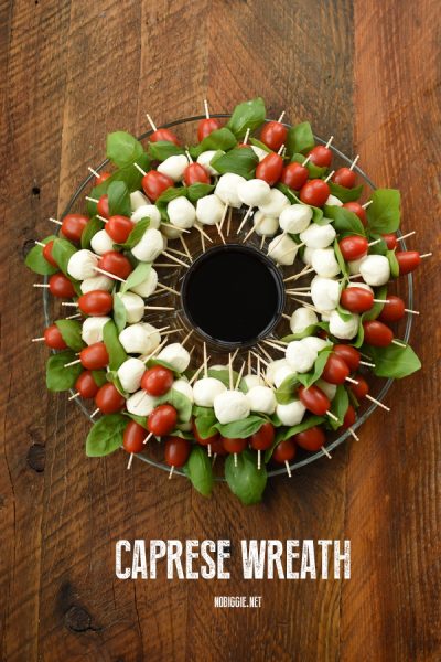 Caprese Wreath Holiday Appetizer | NoBiggie