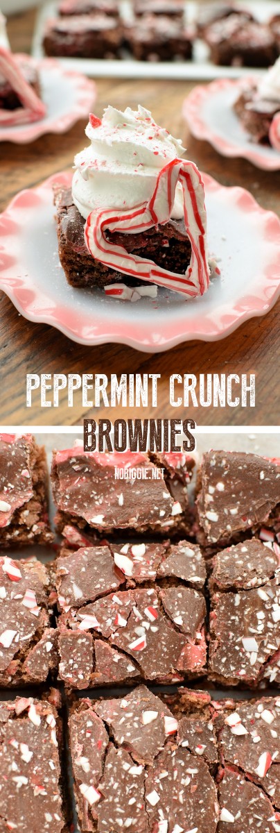 peppermint brownies with candy canes with andes peppermint chips