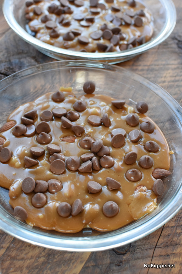 toffee candy with milk chocolate chips
