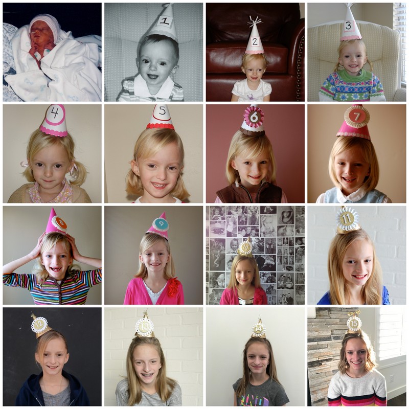 birthday hat 15 collage