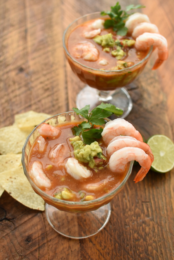 Mexican shrimp cocktail spicy