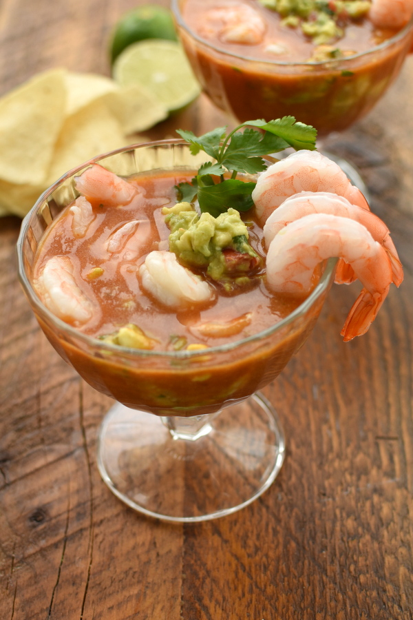 Mexican style shrimp cocktail