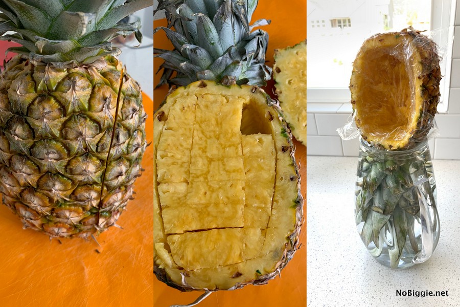 how to make a pineapple bowl out of a pineapple