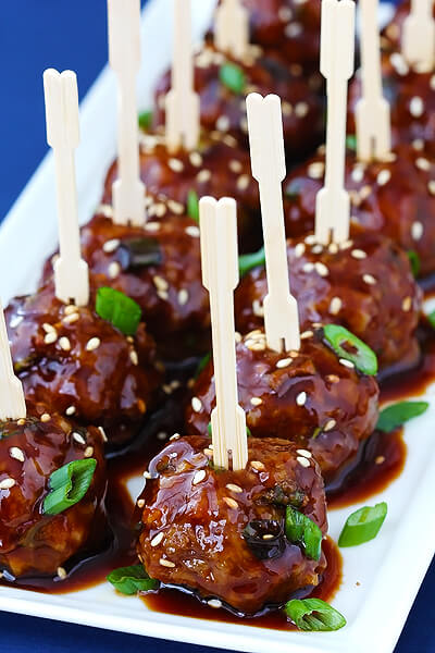 Saucy Asian Meatballs | 25+ Meatball Recipes