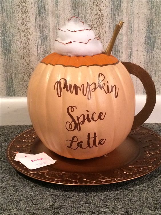 Pumkin Spice Latte Pumpkin | 25+ MORE no carve pumpkin ideas