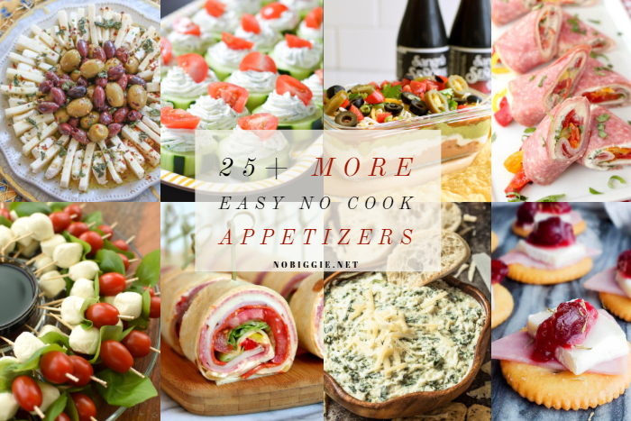 25+ MORE Easy No Cook Appetizers | NoBiggie.net