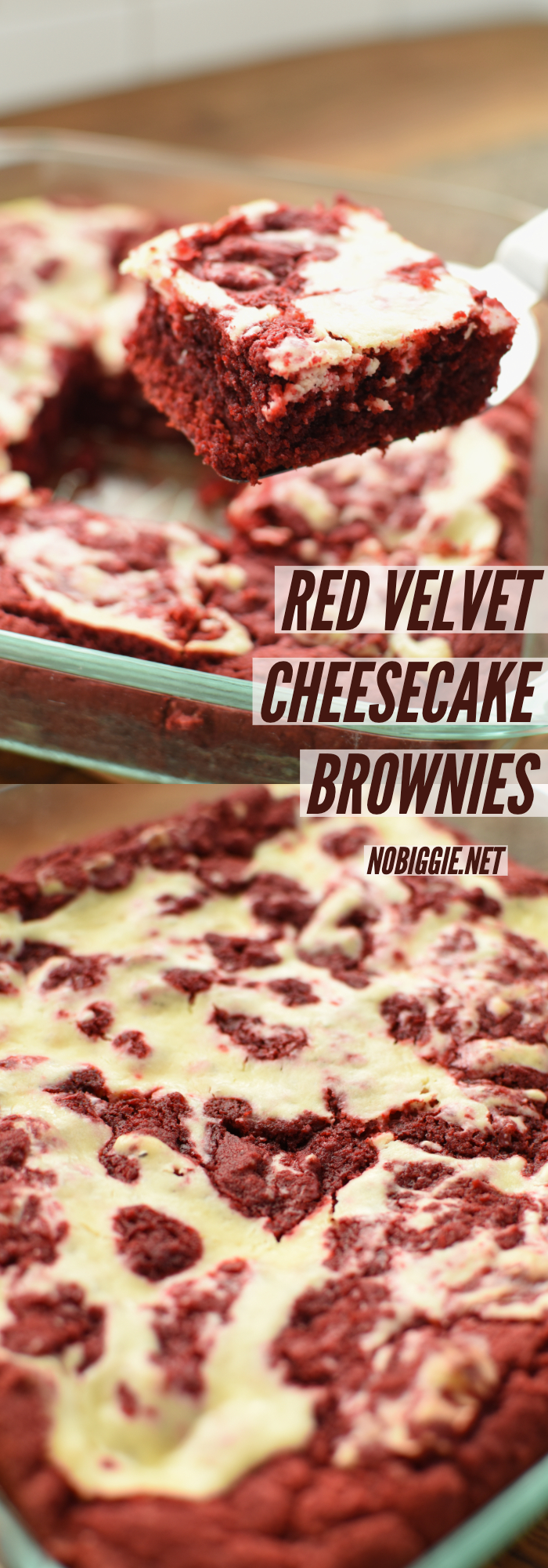 Red Velvet Cheesecake Brownies | NoBiggie.net