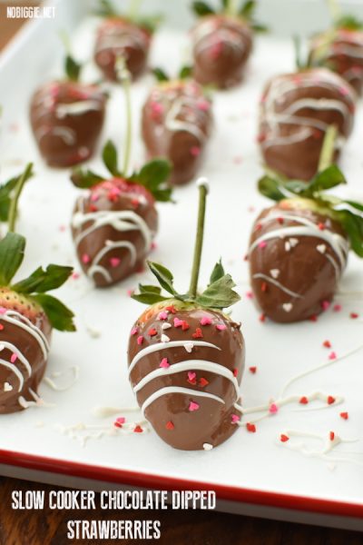 chocolate dipped strawberries for Valentine's Day | NoBiggie.net