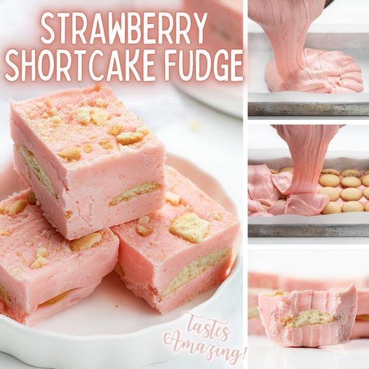 Strawberry Shortcake Fudge | 25+ Delicious Fudge Recipes