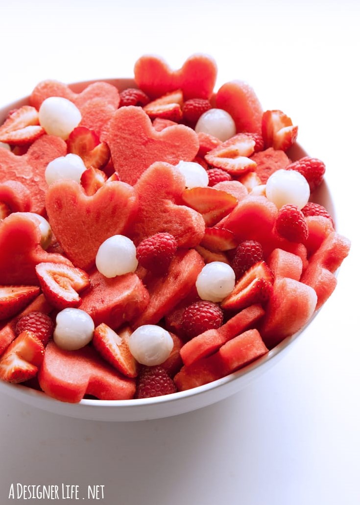 Watermelon Heart Salad | 25+ MORE Heart Shaped Food