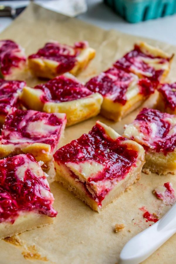 Raspberry Swirl Cheesecake Bars | Cream Cheese Dessert Recipes