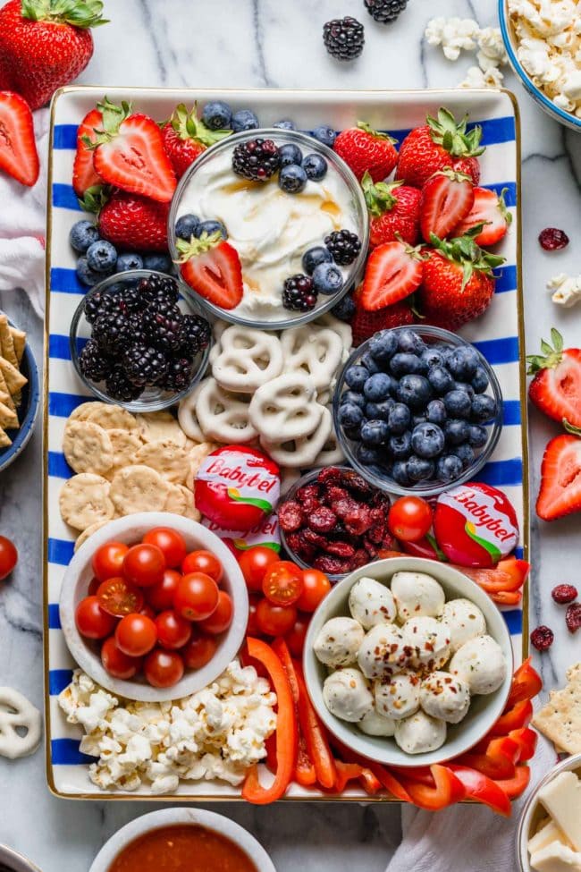 Red White Blue Snack Board | Patriotic Charcuterie Boards