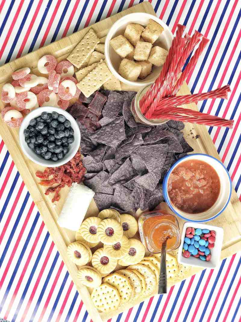 Red White Blue Summer Charcuterie Board | Patriotic Charcuterie Boards