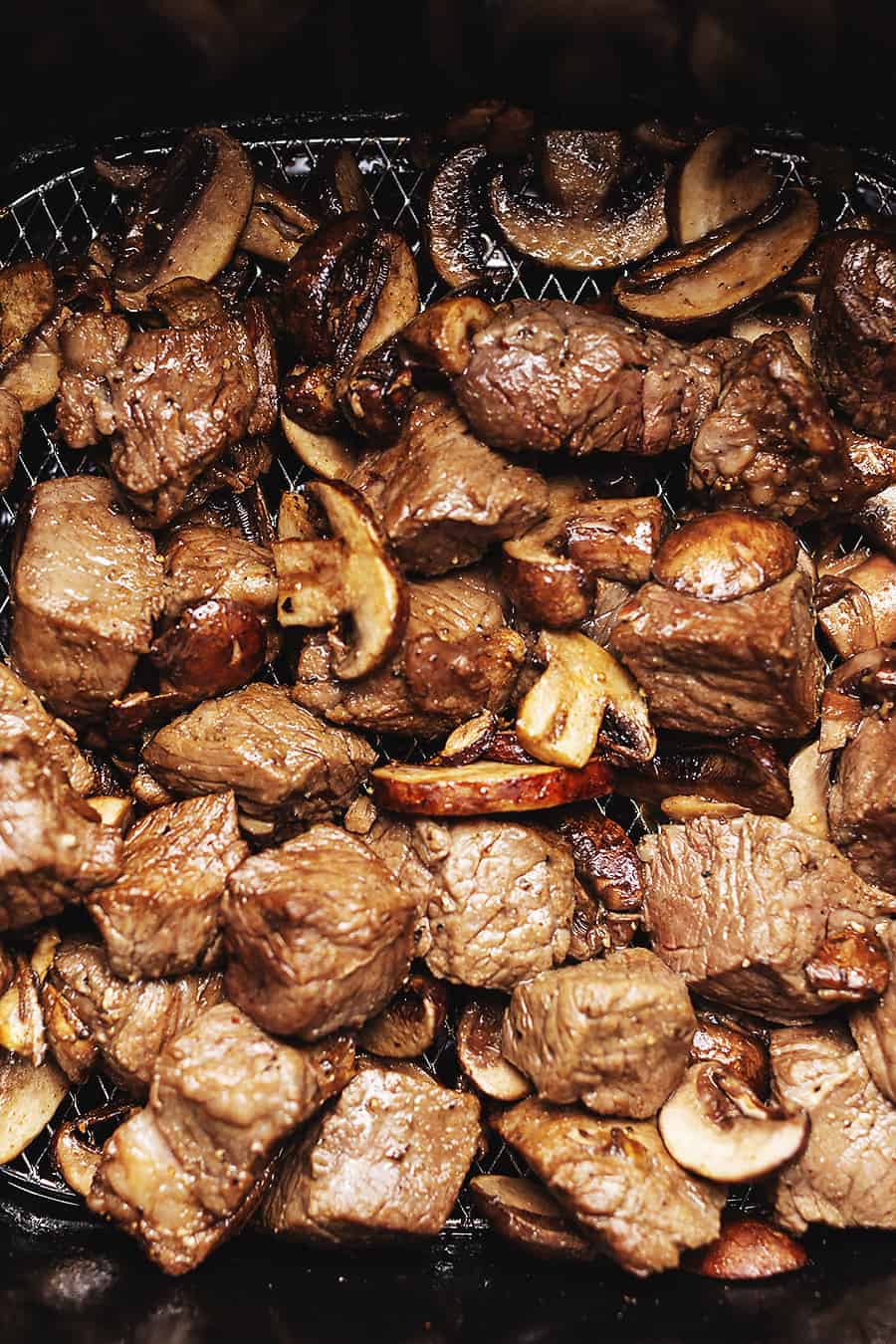 Air Fryer Steak Bites and Mushrooms | 25+ Air Fryer Recipes