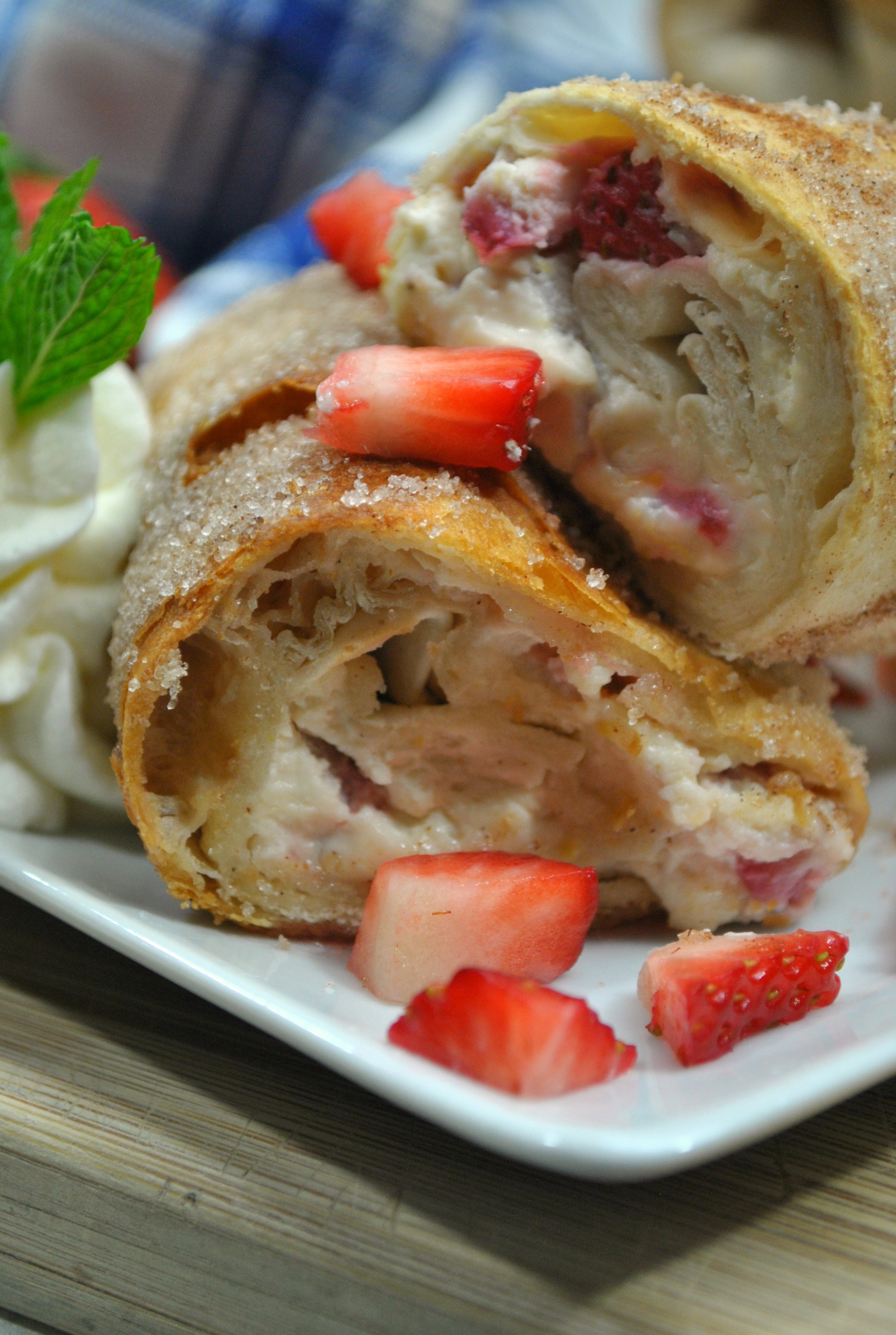 Strawberry Cheesecake Chimichangas | 25+ Air Fryer Desserts