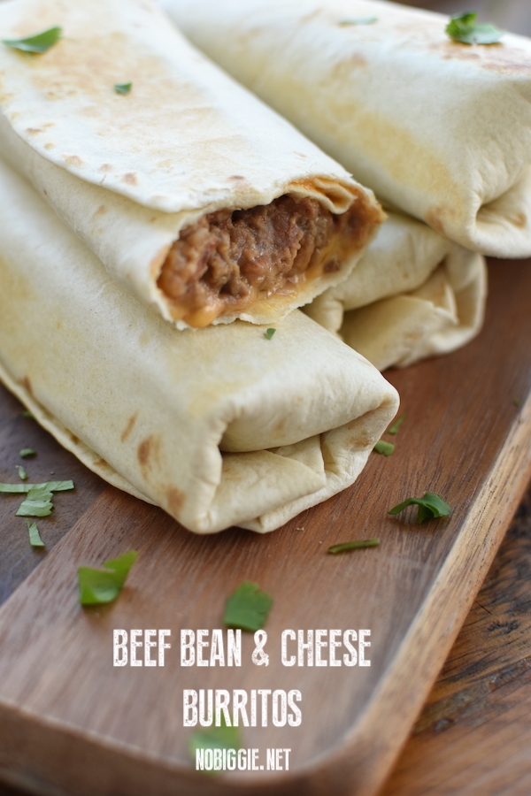 beef bean and cheese burritos