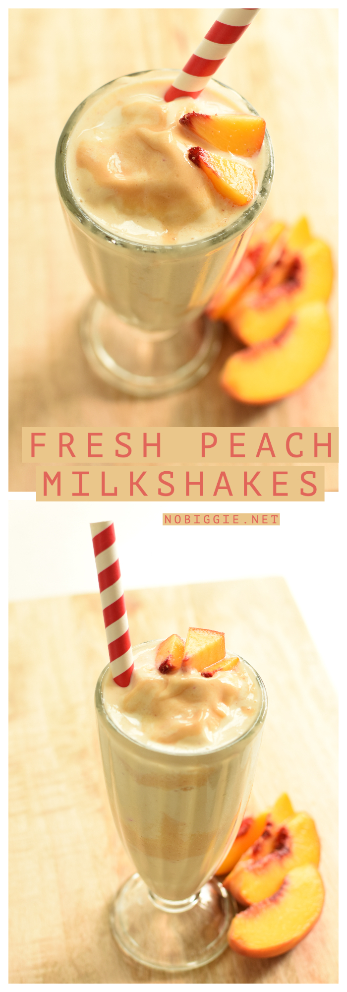 Fresh Peach Milkshakes