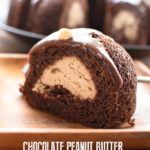 Chocolate Peanut Butter Buckeye Cake | NoBiggie.net