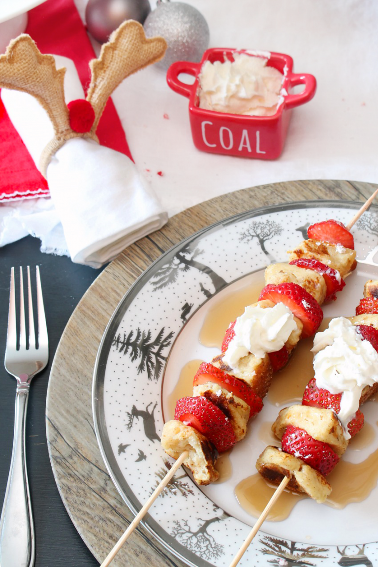 Candy Cane French Toast Kabobs | NoBiggie.net