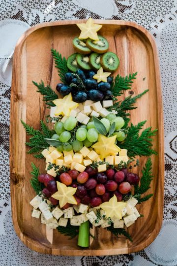 Christmas Tree Fruit and Cheese Board | NoBiggie.net